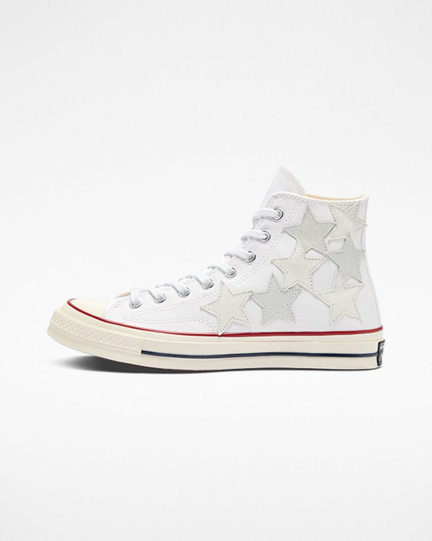 Tenis Converse Chuck 70 Star Patchwork Cano Alto Feminino Branco Multicoloridas | PT B0791P8